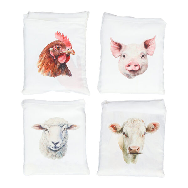 Esschert Design Opvouwbare tas aquarel boederij keuze (TP436 8714982286599) - 02