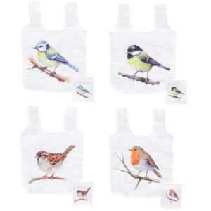 Esschert Design Opvouwbare tas aquarel vogel keuze (TP437 8714982286605) - 01