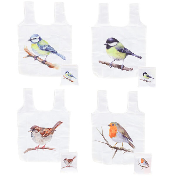 Esschert Design Opvouwbare tas aquarel vogel keuze (TP437 8714982286605) - 01