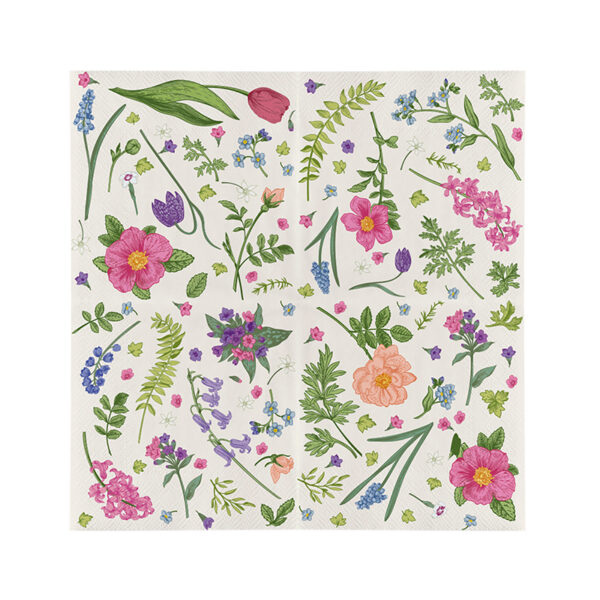 Esschert Design Papieren servetten floraal 33 x 33 cm (TP461 8714982293535) - 01