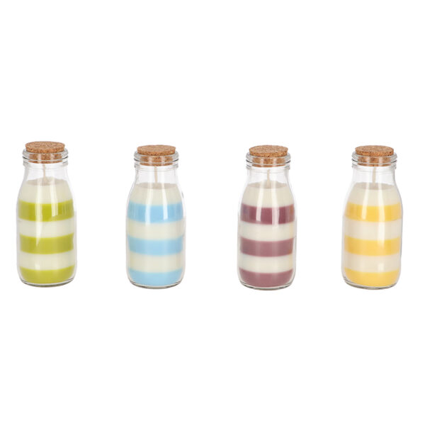 Esschert Design Gestreept kaars in fles keuze (TR094 8714982289163) - 01