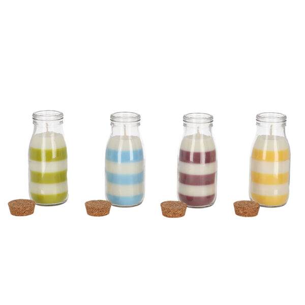 Esschert Design Gestreept kaars in fles keuze (TR094 8714982289163) - 02
