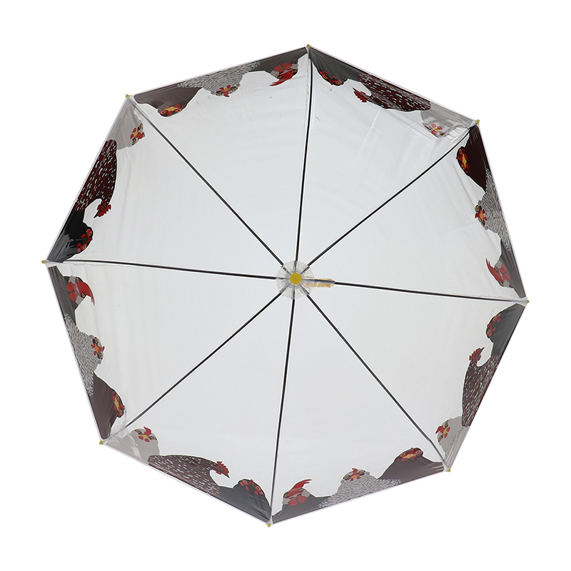 Esschert Design Paraplu transparant kippen (TP468 8714982295591) - 02